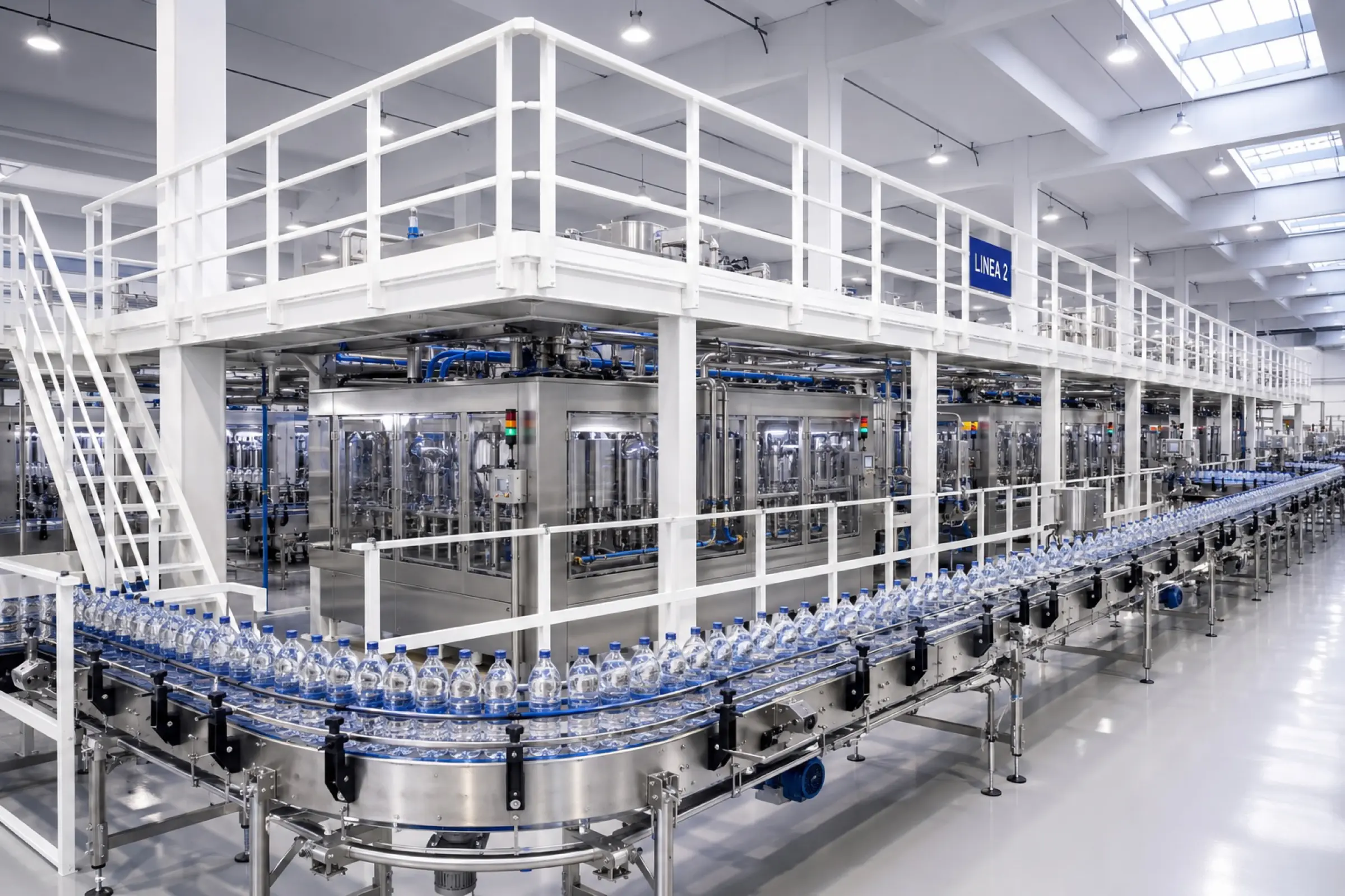Struttura in PRFV in un'area di processo food & beverage
